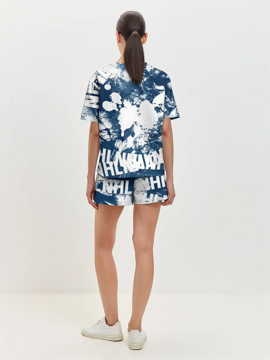 Женская пижама с шортами / Коламбус Блю Джекетс, Columbus Blue Jackets