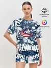 Женская пижама с шортами / Коламбус Блю Джекетс, Columbus Blue Jackets