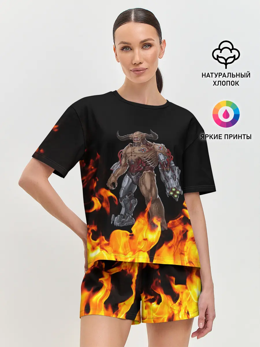 Женская пижама с шортами / CYBER DEMON | КИБЕР ДЕМОН