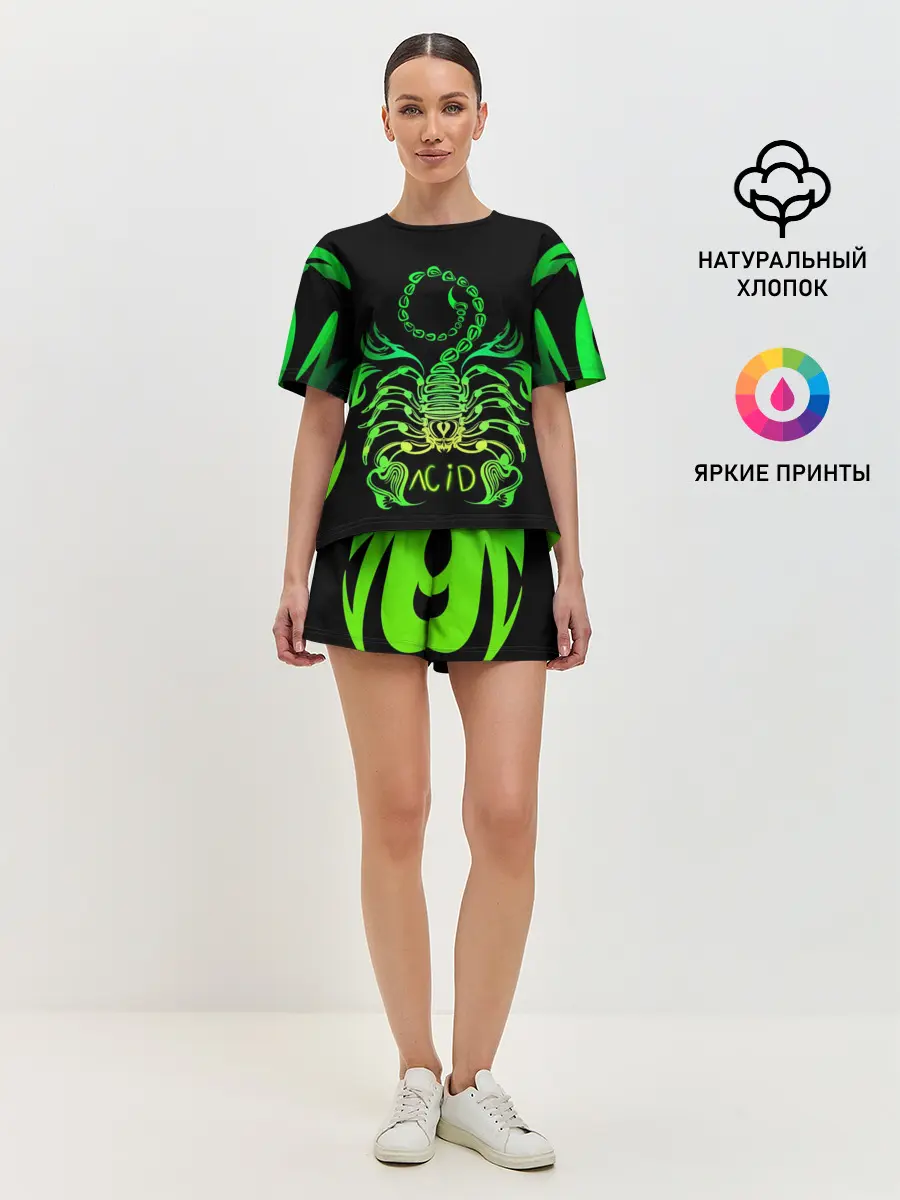 Женская пижама с шортами / Acid scorpion