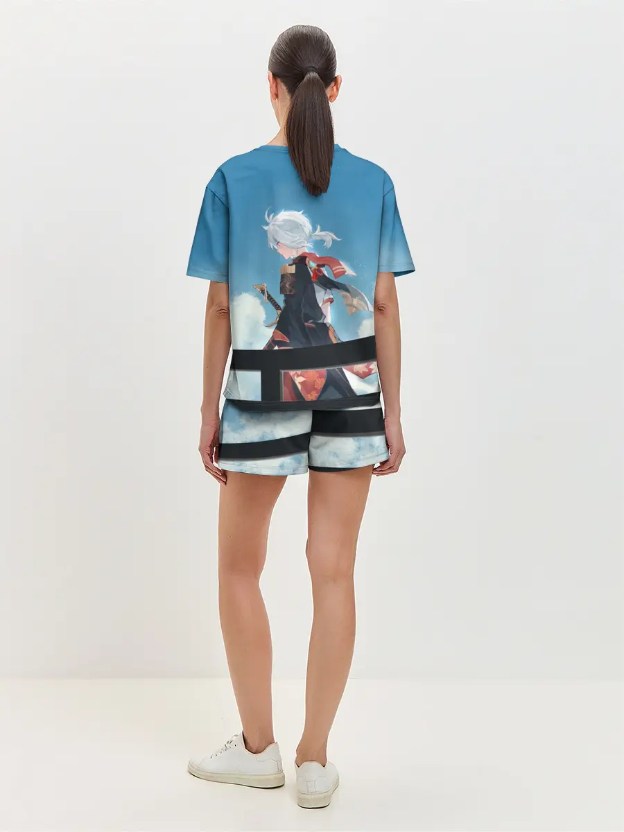 Женская пижама с шортами / КАДЗУХА НА ФОНЕ НЕБА