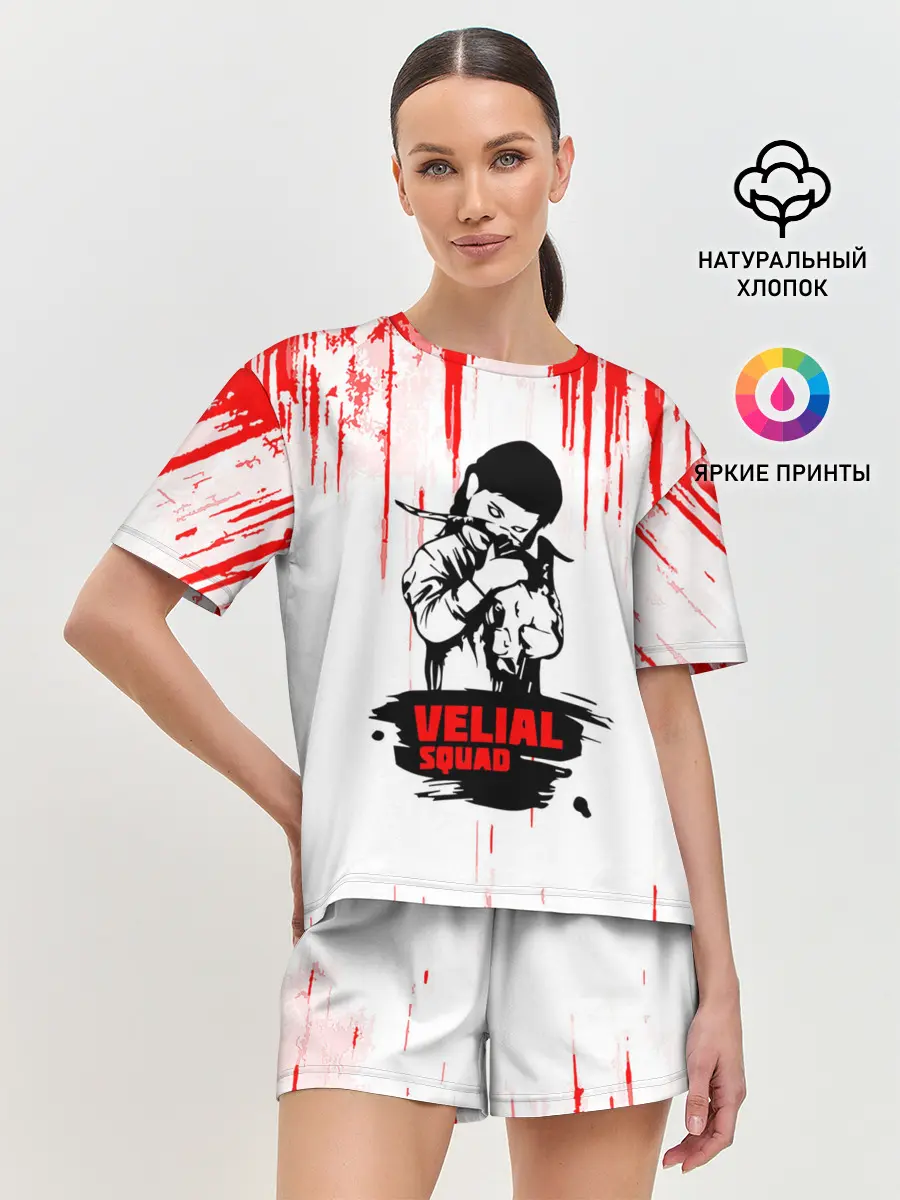 Женская пижама с шортами / velial squad девочка дьявол