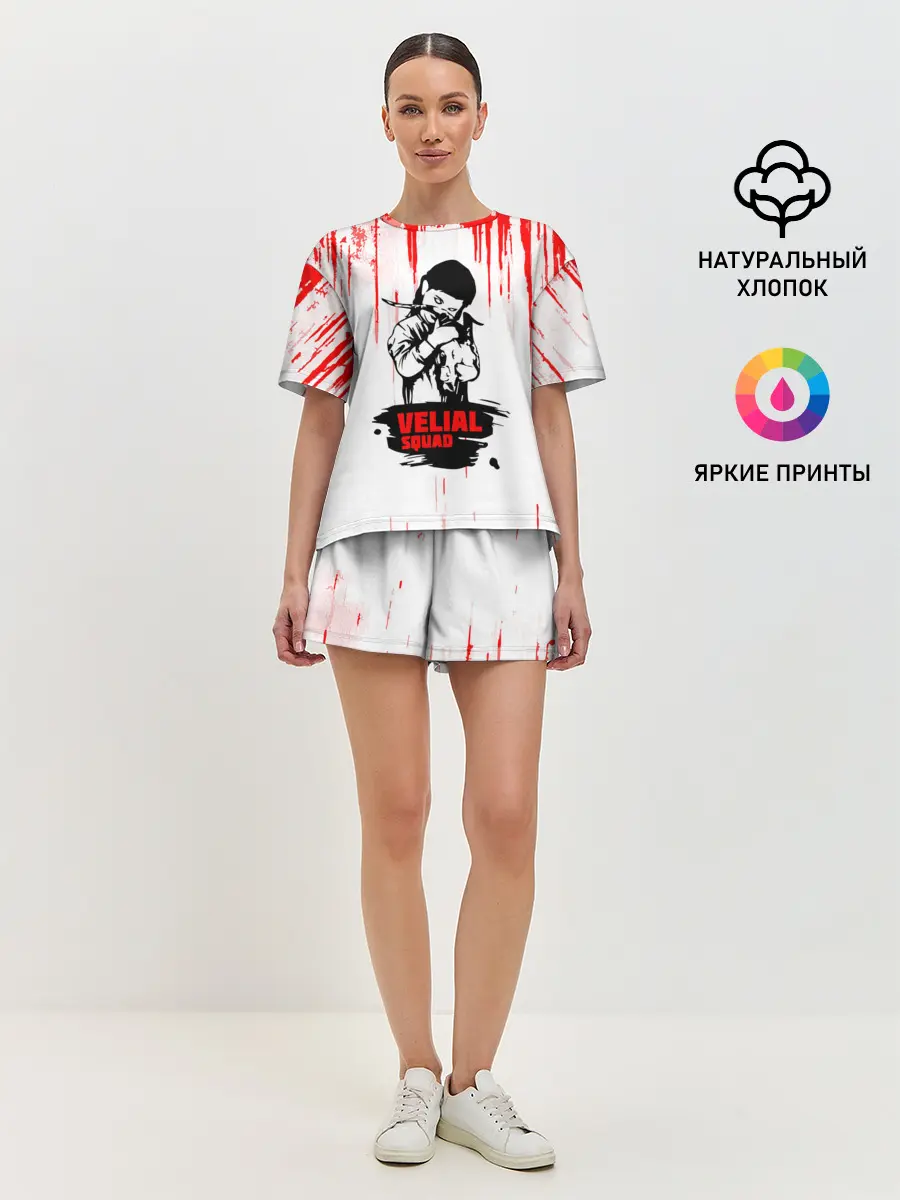 Женская пижама с шортами / velial squad девочка дьявол
