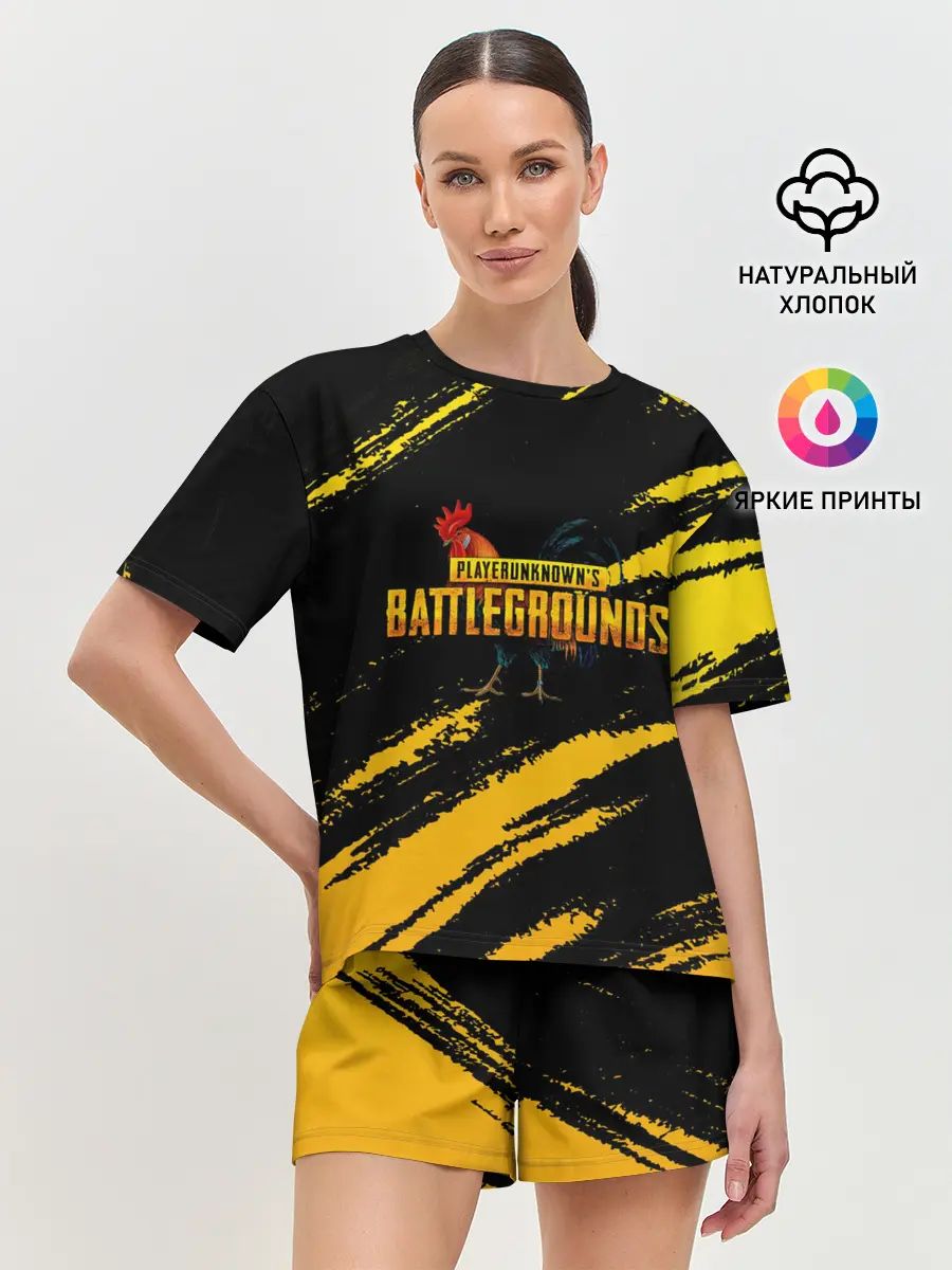 Женская пижама с шортами / Playerunknowns Battlegrounds: Петух.