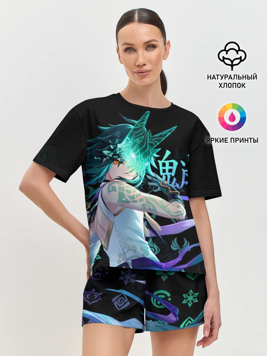 Женская пижама с шортами / Genshin Impact: Сяо