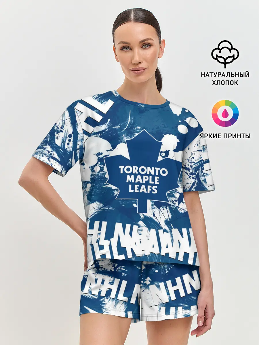 Женская пижама с шортами / Торонто Мейпл Лифс, Toronto Maple Leafs