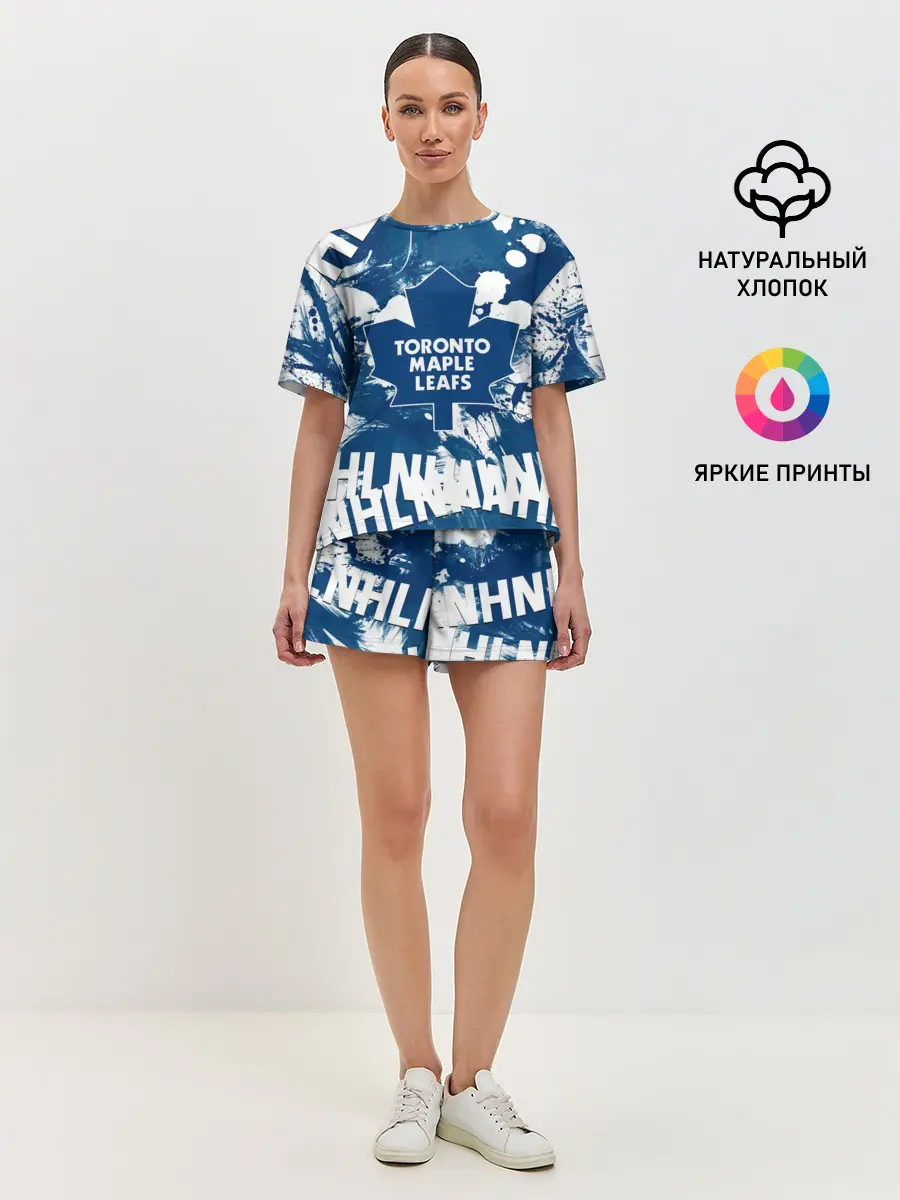 Женская пижама с шортами / Торонто Мейпл Лифс, Toronto Maple Leafs