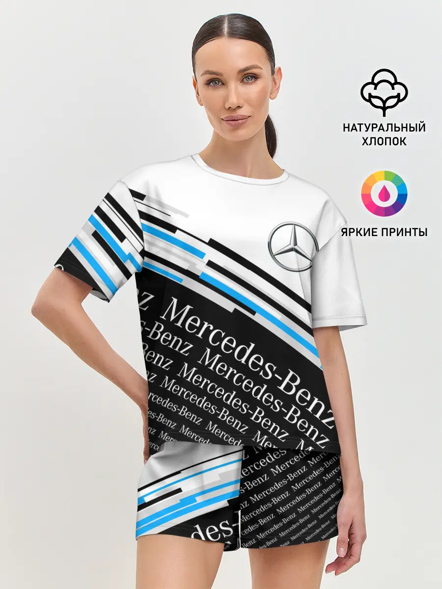 Женская пижама с шортами / MERCEDES-BENZ / МЕРСЕДЕС-БЕНЗ / BLUE