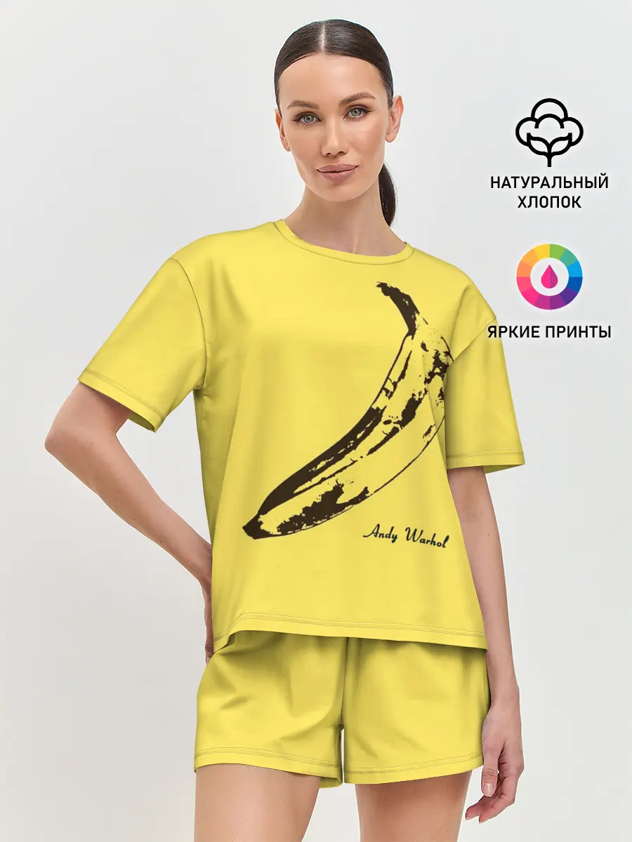 Женская пижама с шортами / Энди Уорхол - Банан