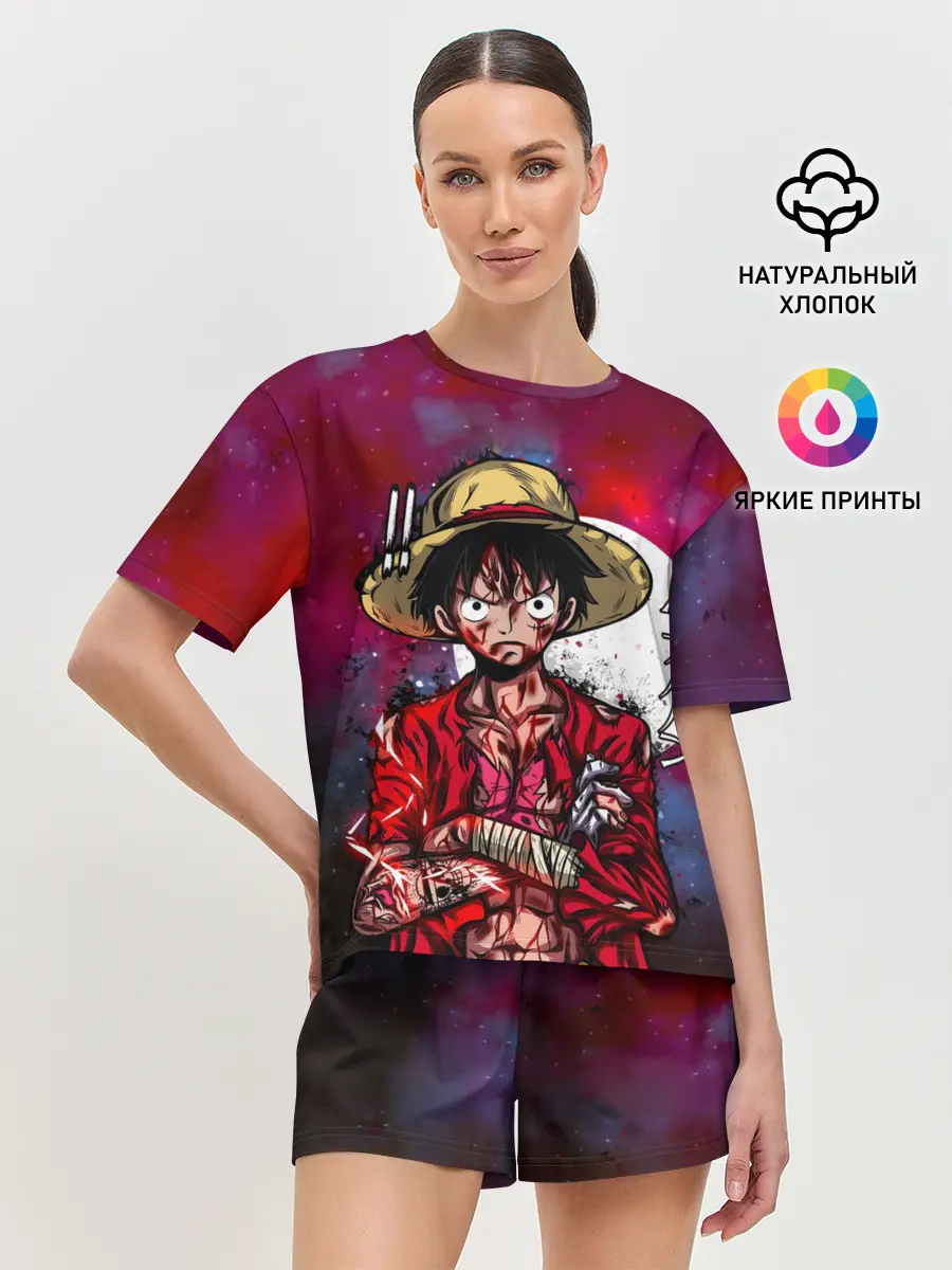Женская пижама с шортами / Луффи One Piece. Большой куш