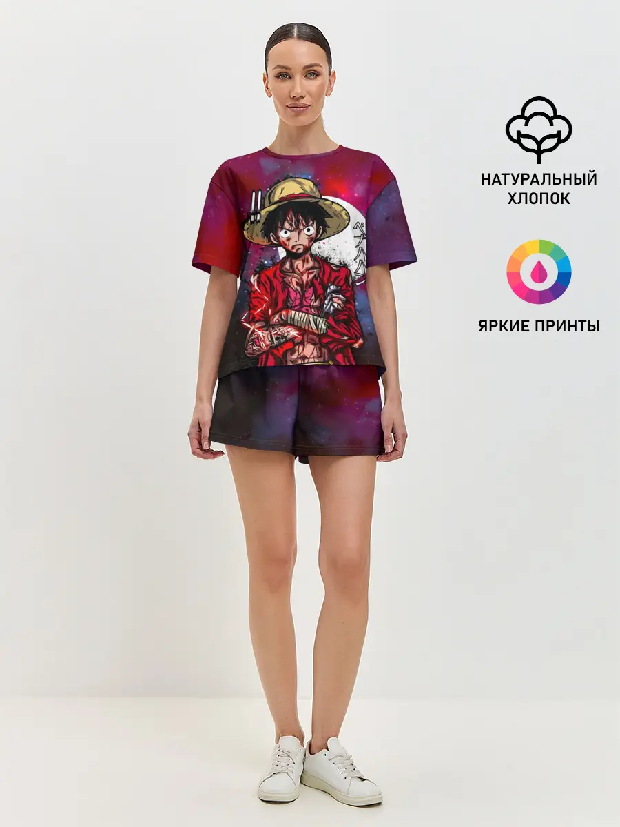 Женская пижама с шортами / Луффи One Piece. Большой куш