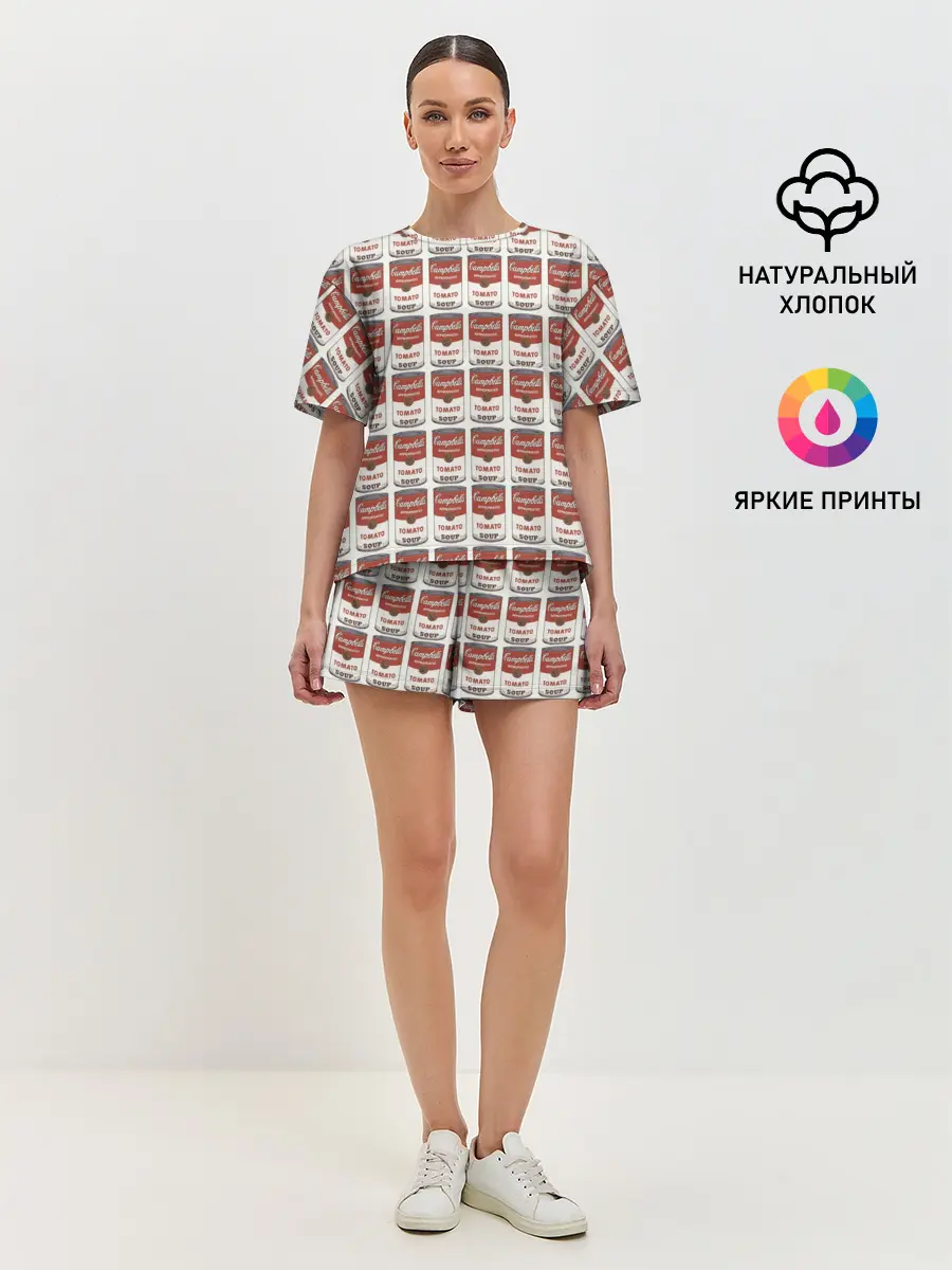 Женская пижама с шортами / Суп как искусство