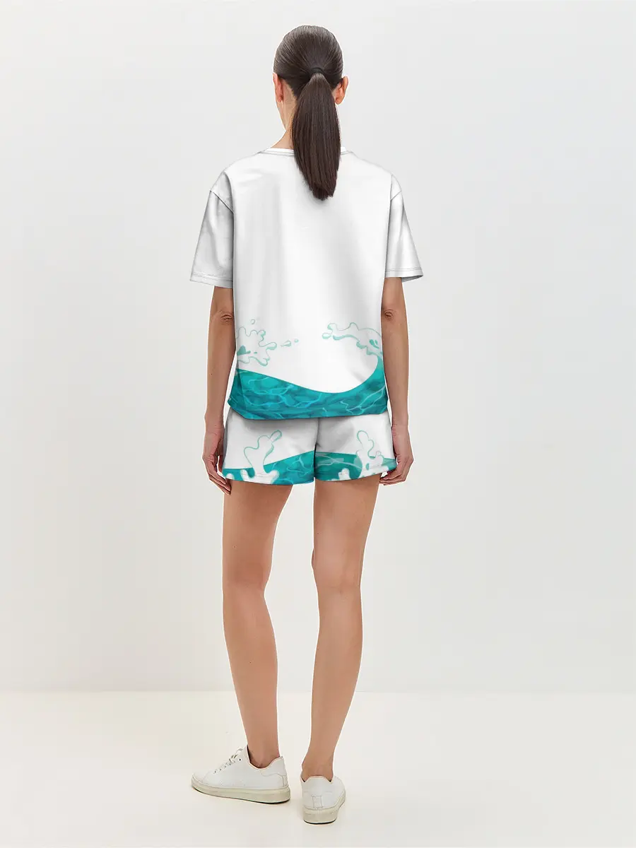 Женская пижама с шортами / Русалка на якоре