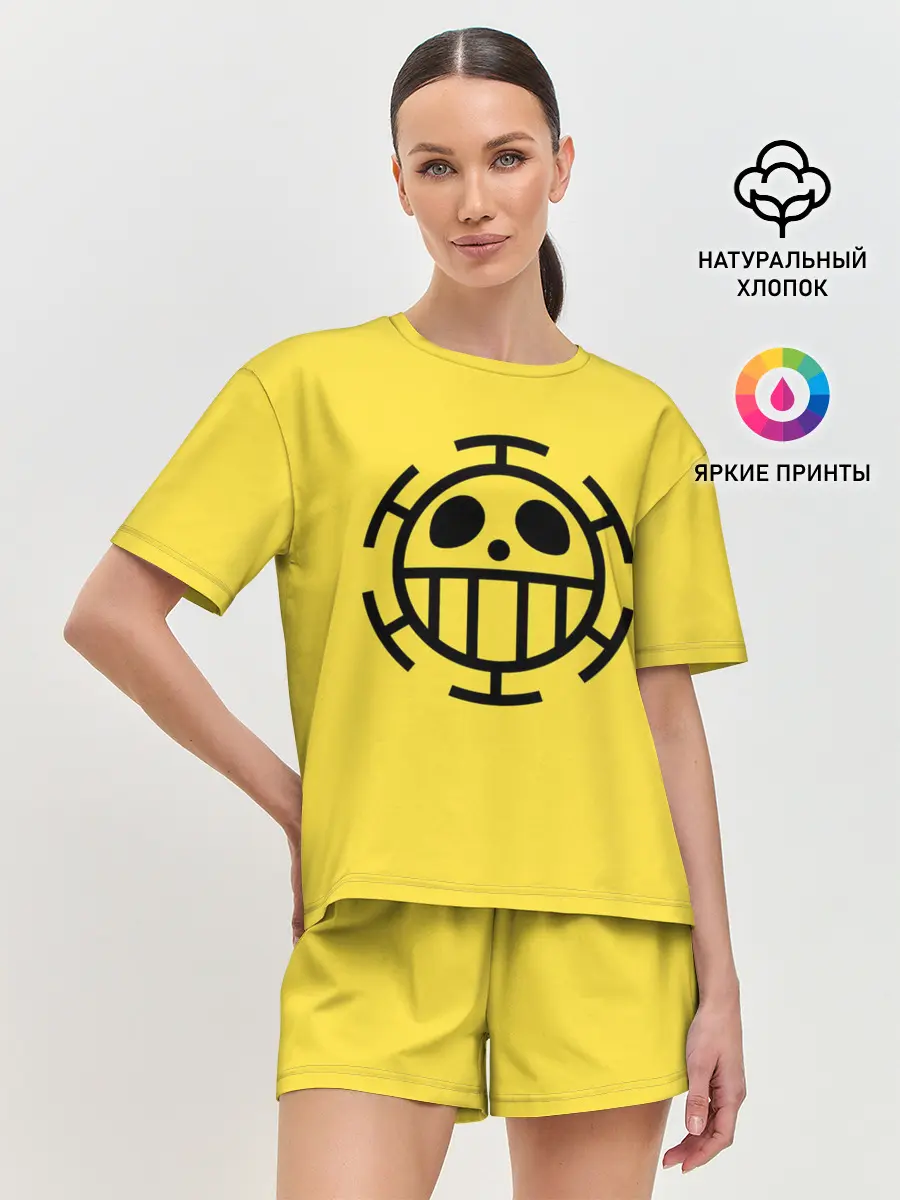 Женская пижама с шортами / Как у Трафальгара Ло One Piece