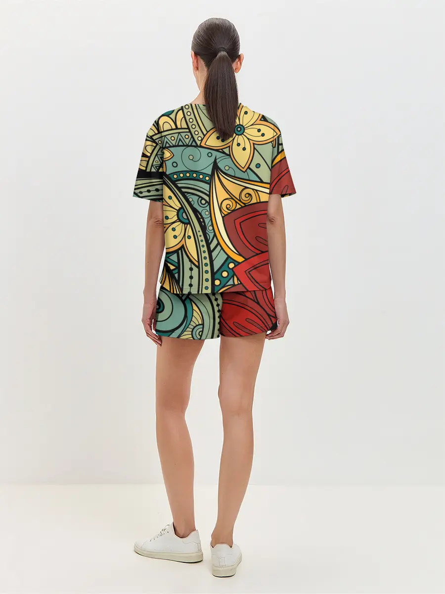 Женская пижама с шортами / ЯрКие ЦветЫ