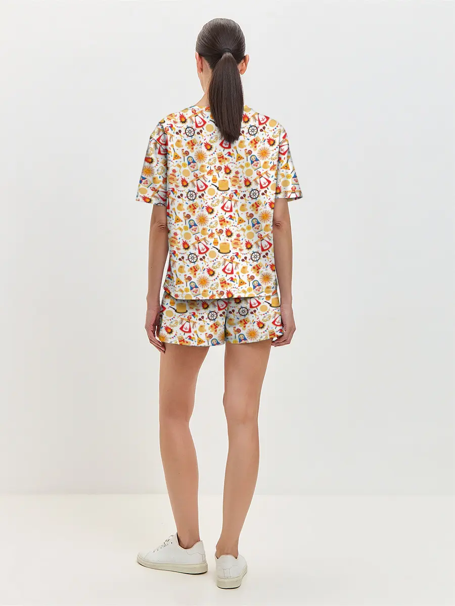Женская пижама с шортами / Масленица