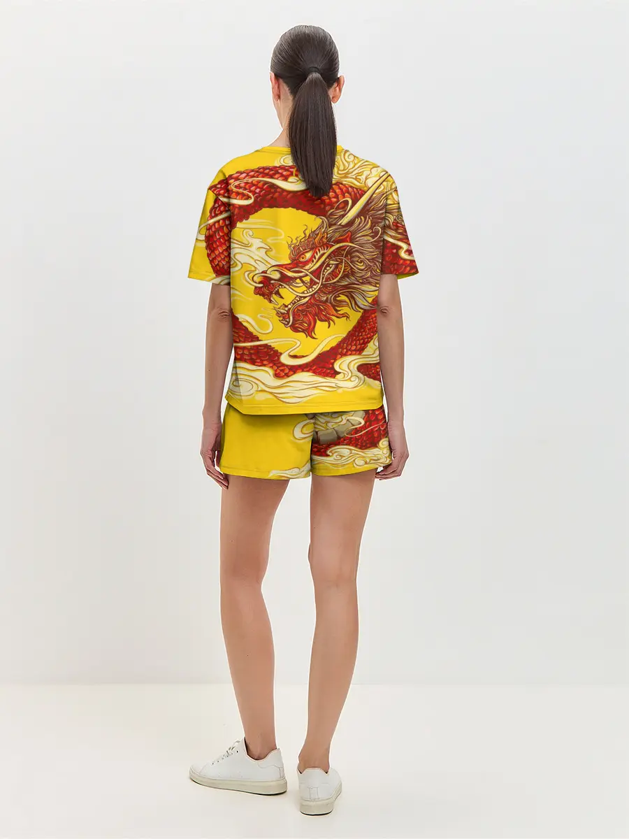 Женская пижама с шортами / Китайский Дракон, China Dragon