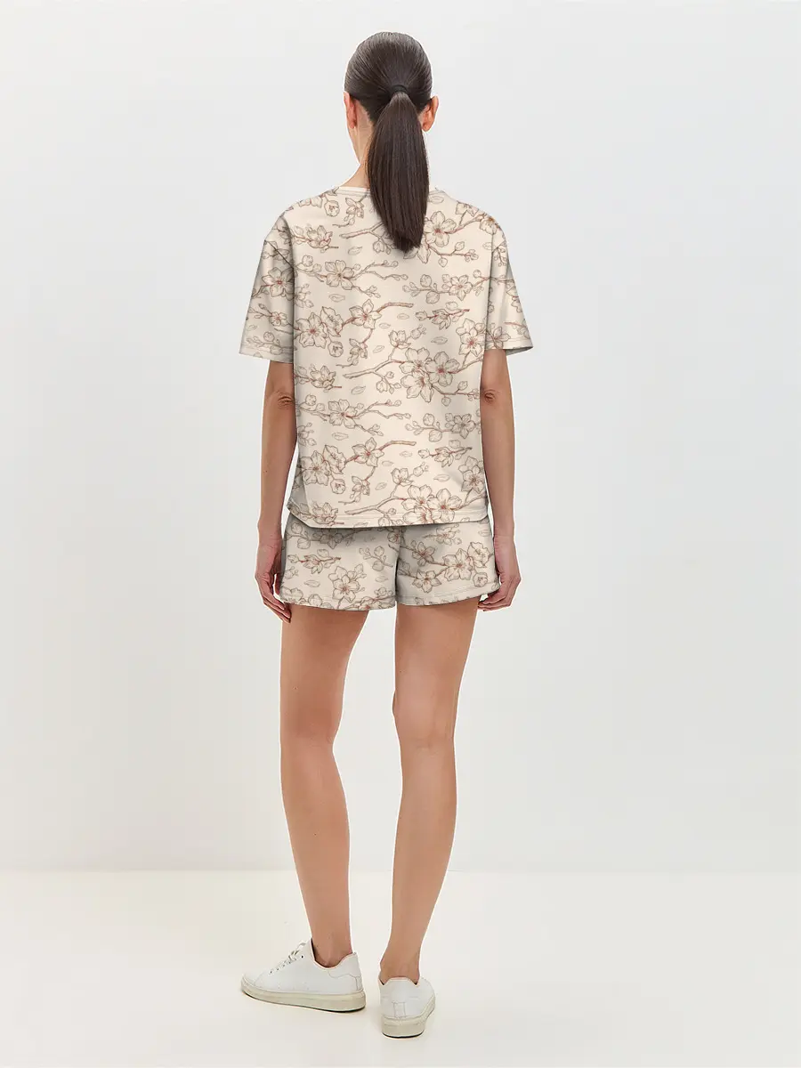 Женская пижама с шортами / Китайский Дракон и Сакура