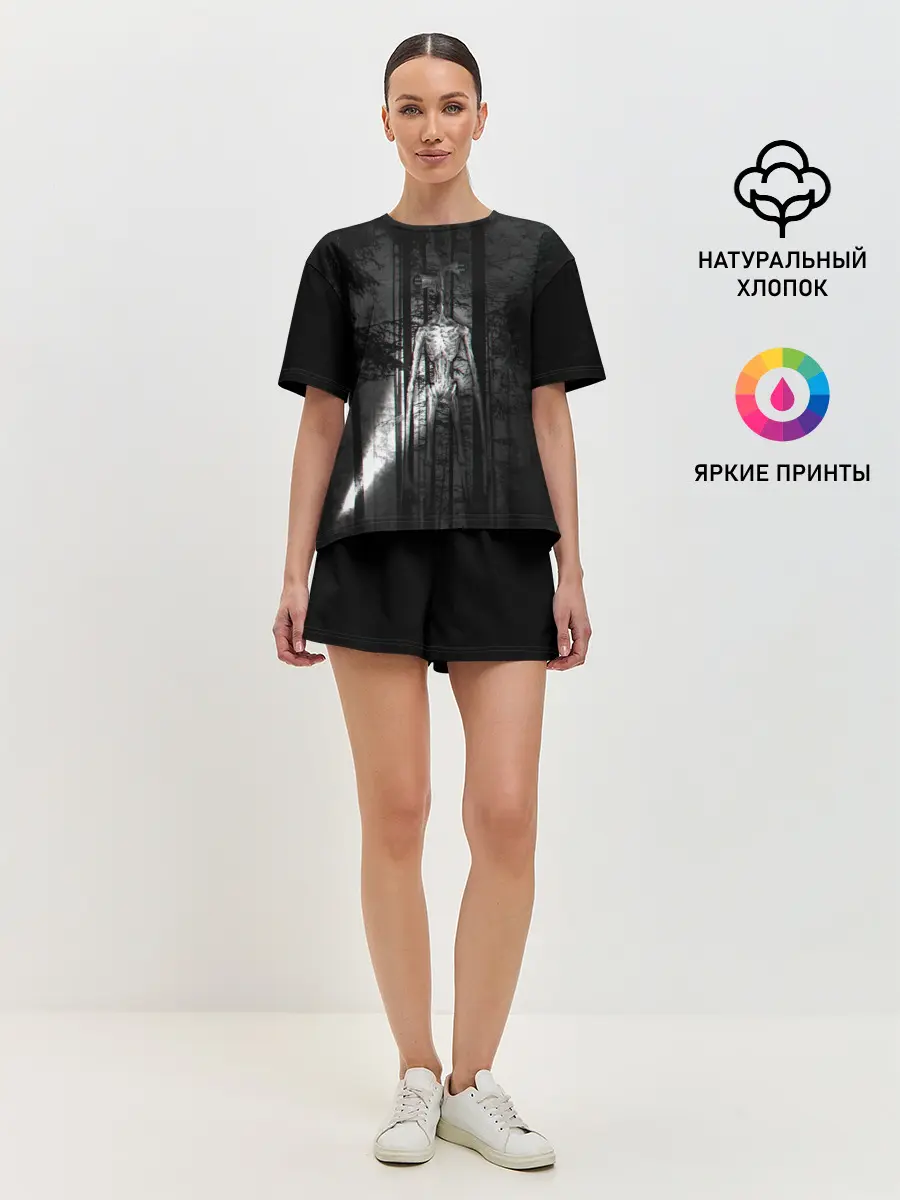 Женская пижама с шортами / СИРЕНОГОЛОВЫЙ GLITCH