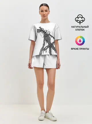 Женская пижама с шортами / SIREN HEAD РИСУНОК