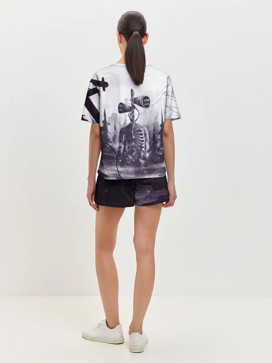 Женская пижама с шортами / СИРЕНОГОЛОВЫЙ В ГОРОДЕ