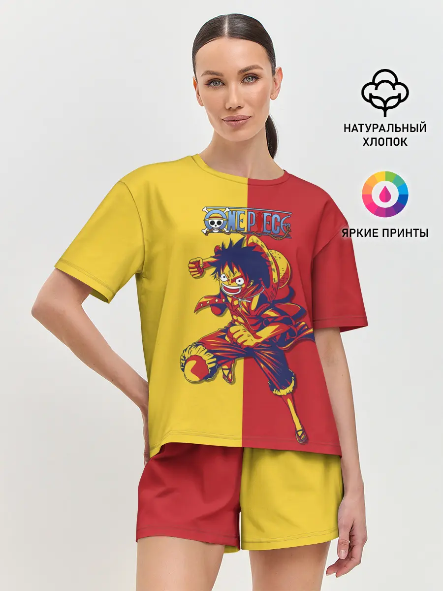 Женская пижама с шортами / Удар Луффи | One Piece