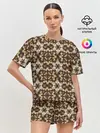 Женская пижама с шортами / узоры