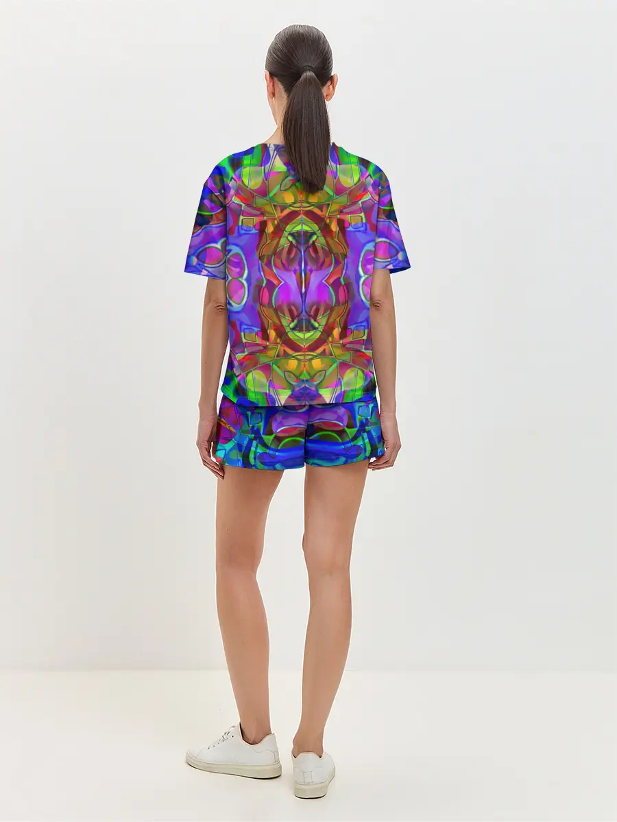 Женская пижама с шортами / Психоделика / Абстракция