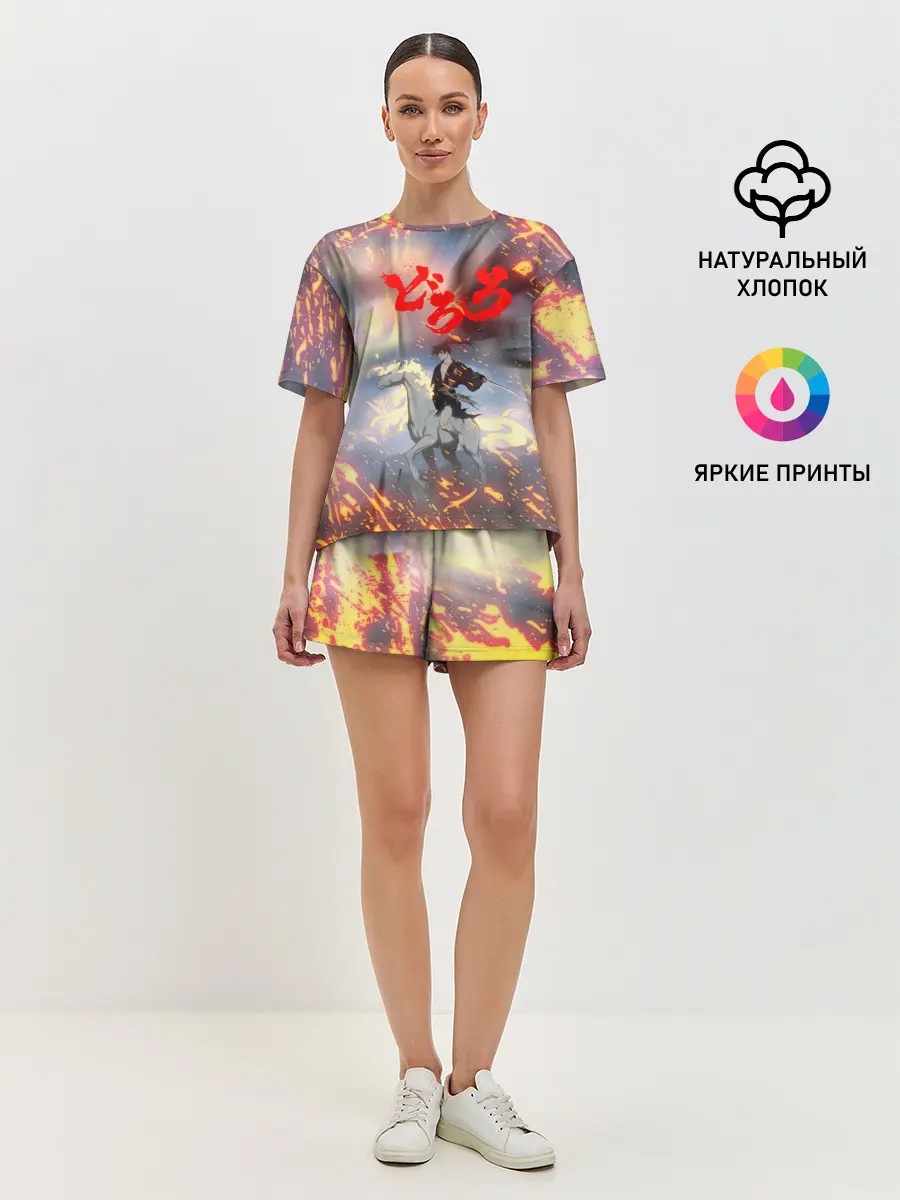 Женская пижама с шортами / Хяккимару и Мидоро | Дороро