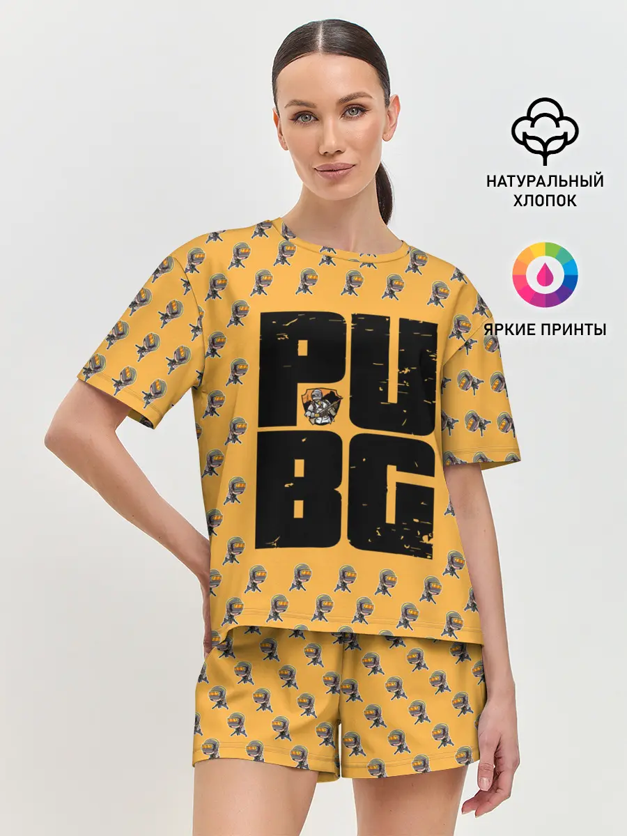 Женская пижама с шортами / PUBG PATTERN | ПУБГ ПАТТЕРН