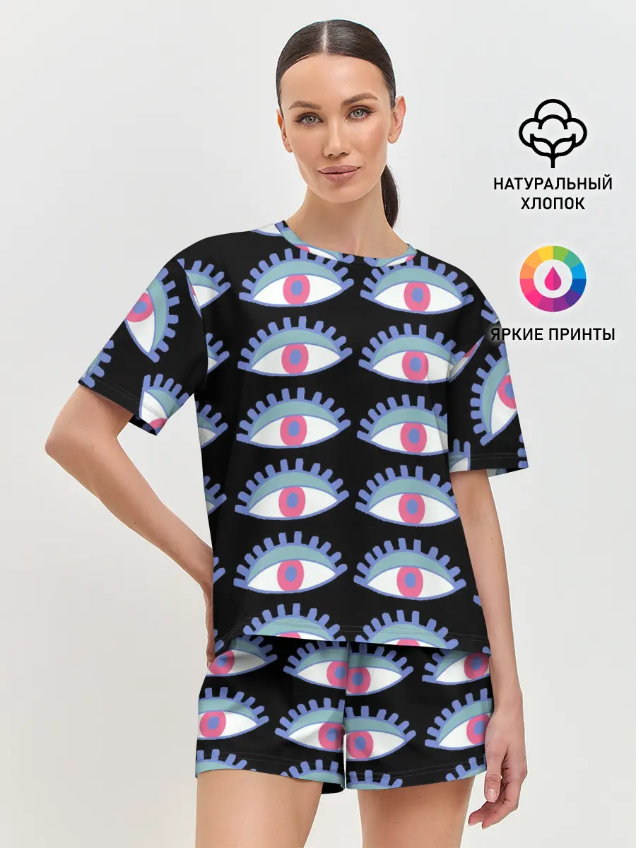 Женская пижама с шортами / Глаза