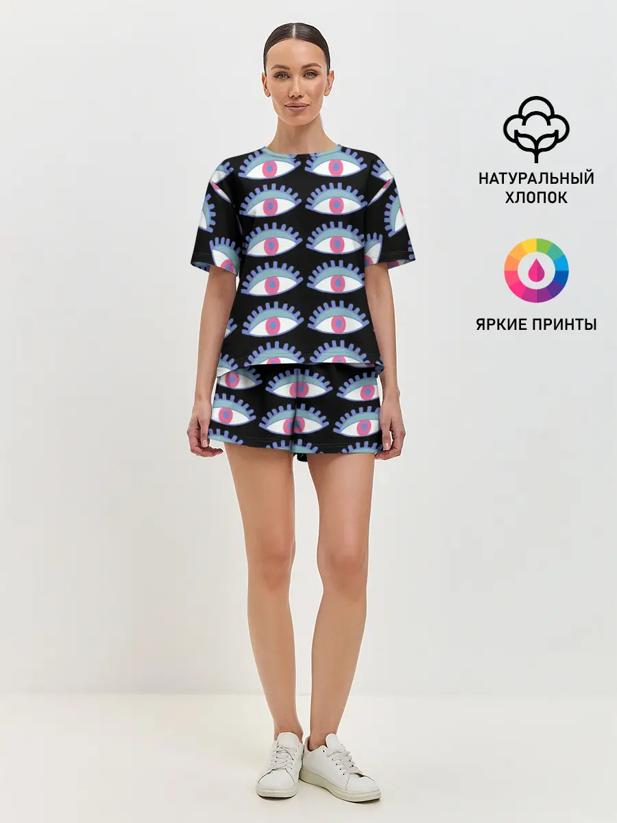 Женская пижама с шортами / Глаза