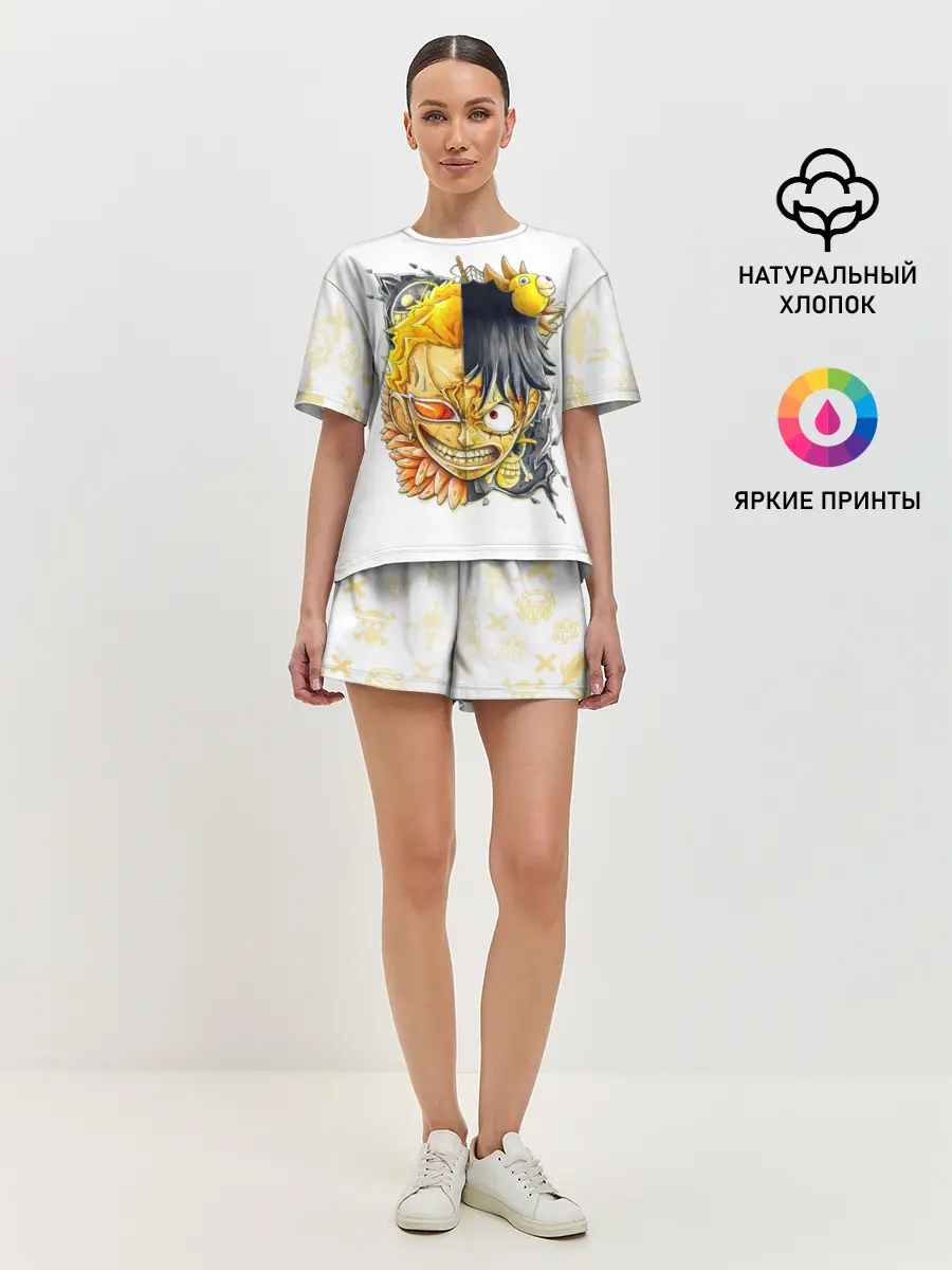 Женская пижама с шортами / Донкихот vs Луффи | One Piece