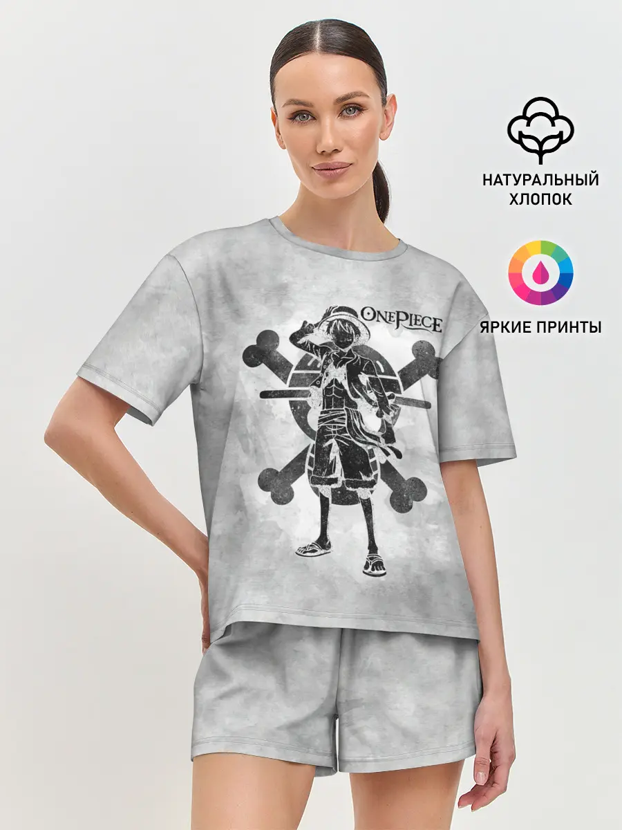 Женская пижама с шортами / Манки Д. Луффи пират Соломенной Шляпы