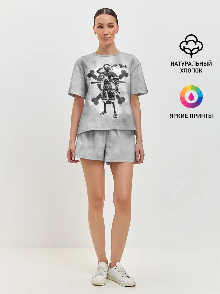 Женская пижама с шортами / Манки Д. Луффи пират Соломенной Шляпы