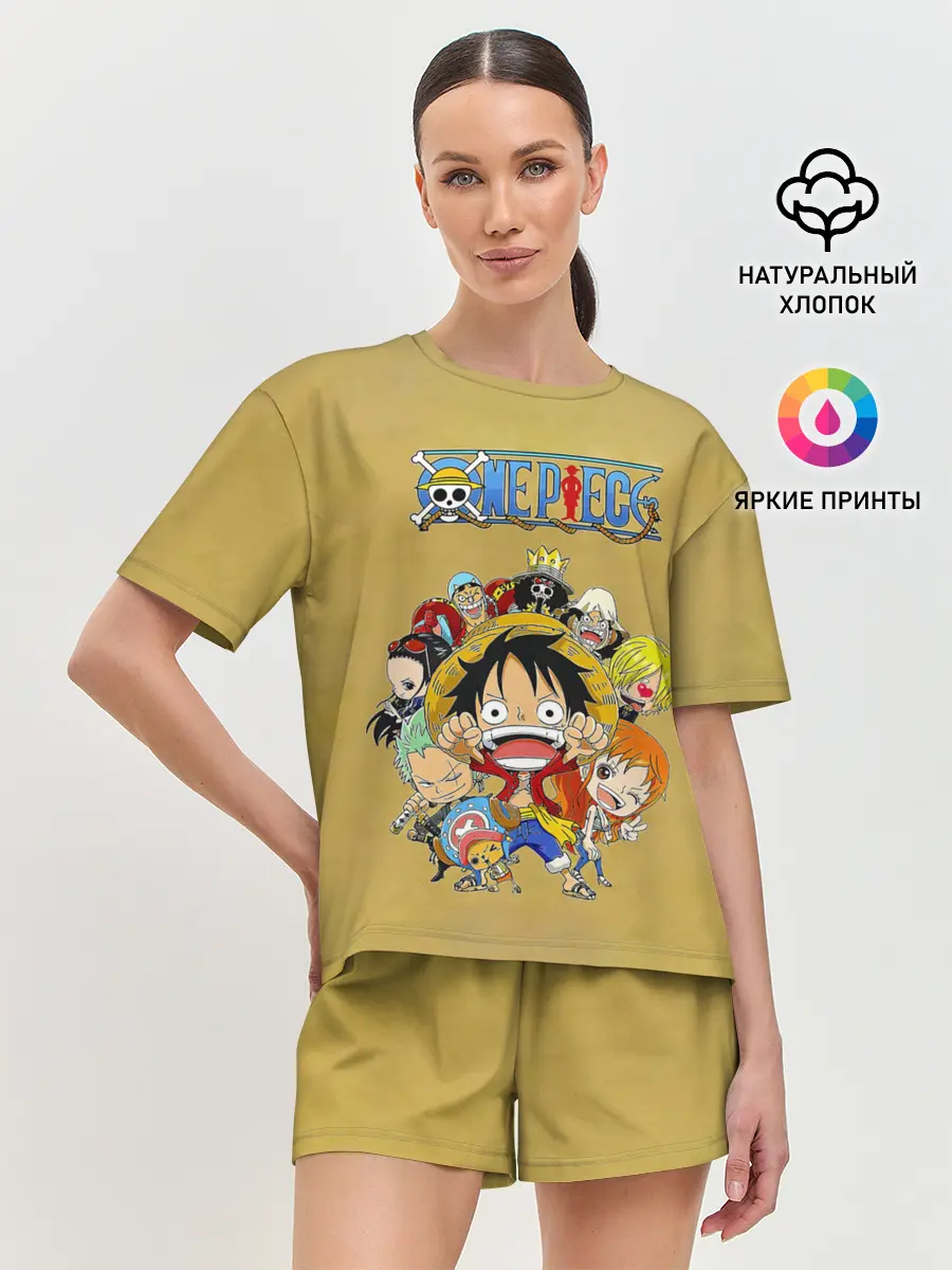 Женская пижама с шортами / Персонажи One Piece. Большой куш