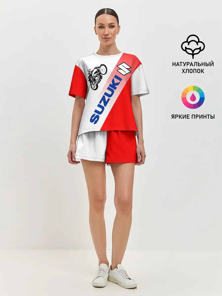 Женская пижама с шортами / SUZUKI / СУЗУКИ / RACING
