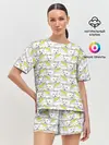 Женская пижама с шортами / Кот с бананом