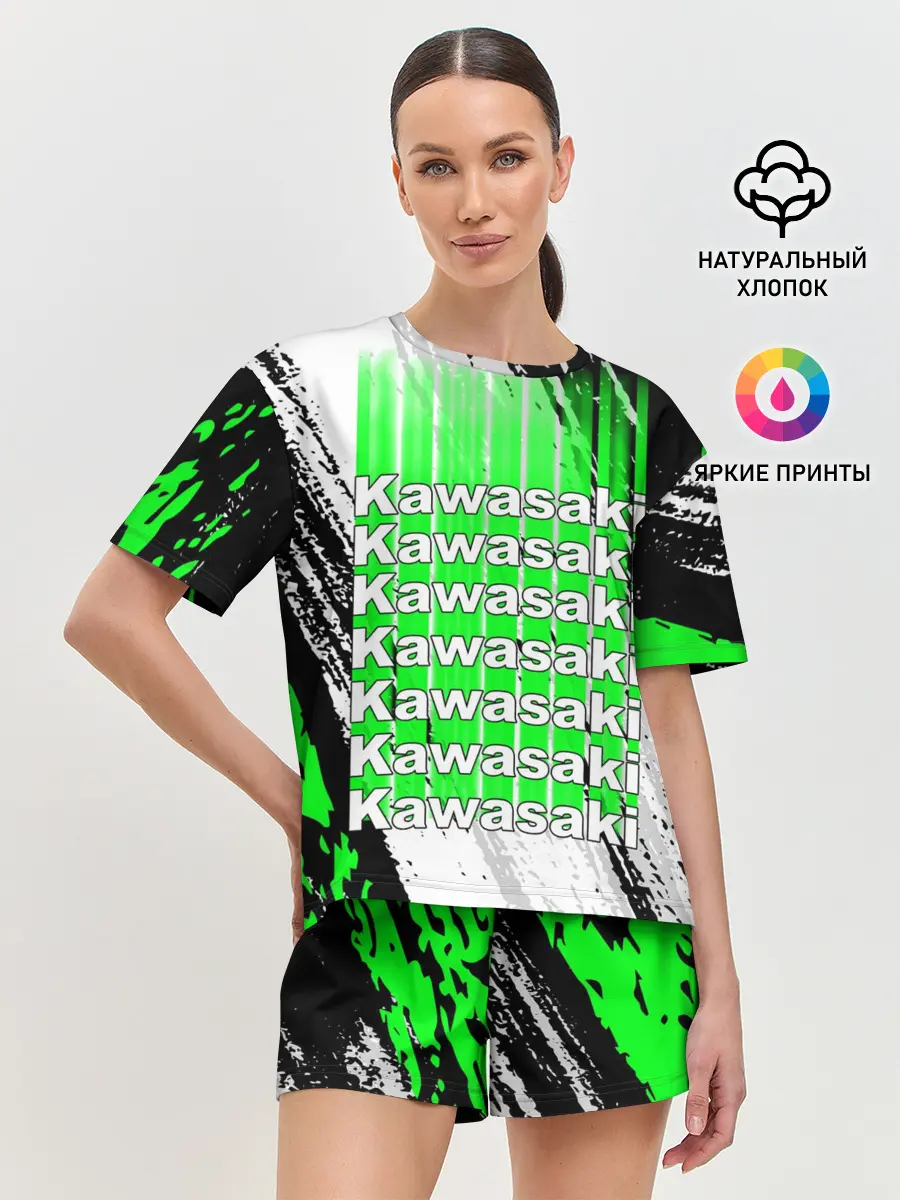 Женская пижама с шортами / KAWASAKI / КАВАСАКИ / SPORT