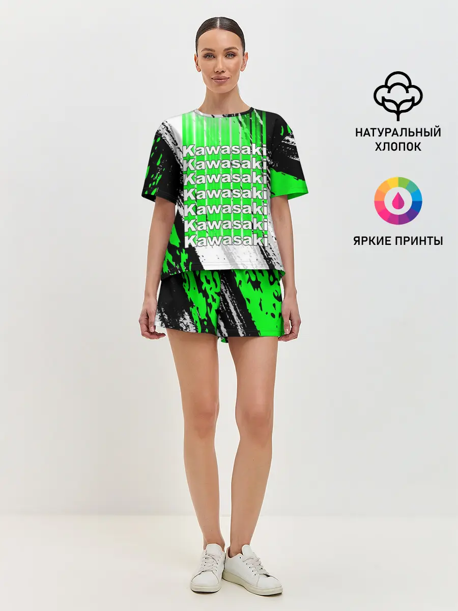 Женская пижама с шортами / KAWASAKI / КАВАСАКИ / SPORT