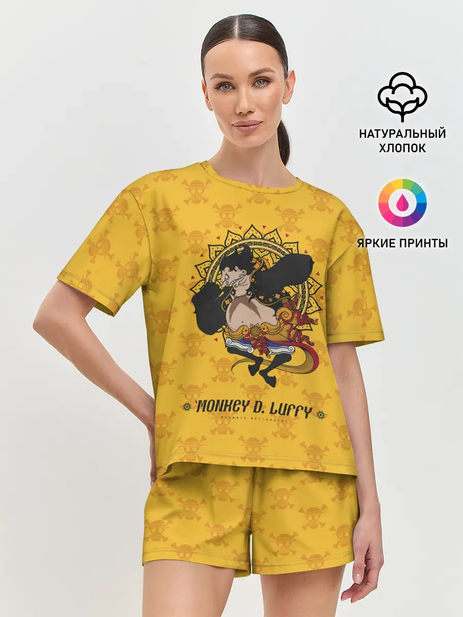 Женская пижама с шортами / Резиновый Манки Д. Луффи One Piece