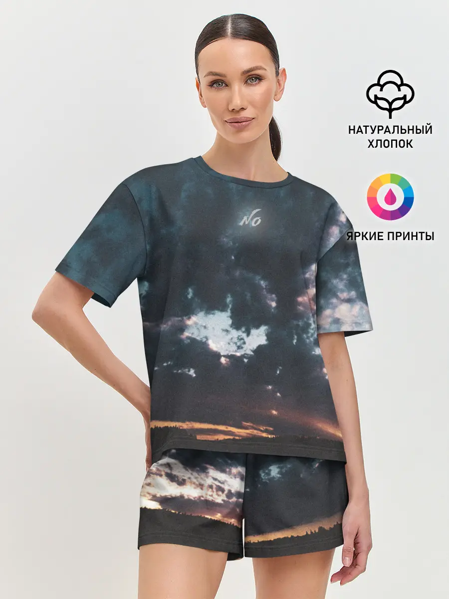 Женская пижама с шортами / Закат