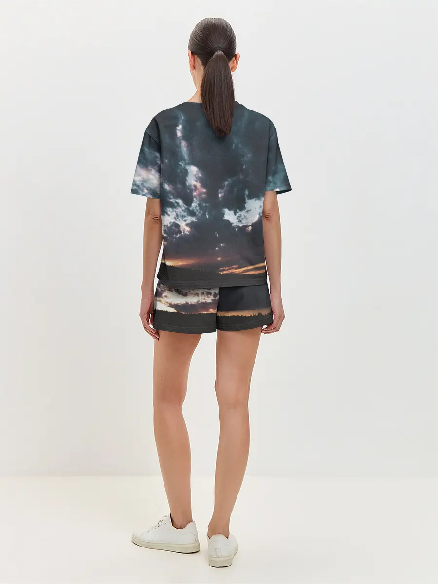 Женская пижама с шортами / Закат