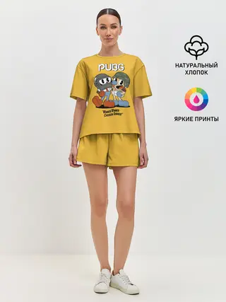 Женская пижама с шортами / Чашки победиетели