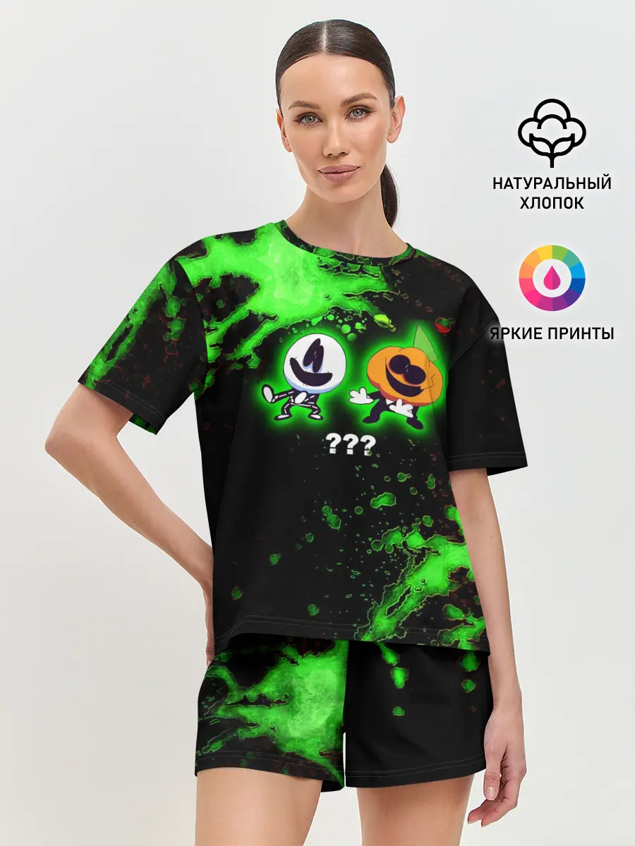 Женская пижама с шортами / Skid and Pump