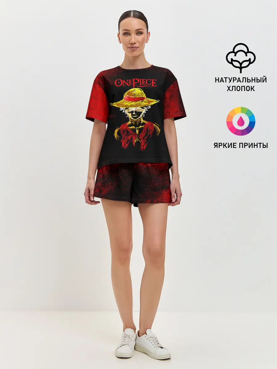 Женская пижама с шортами / One Piece. Большой куш Луффи