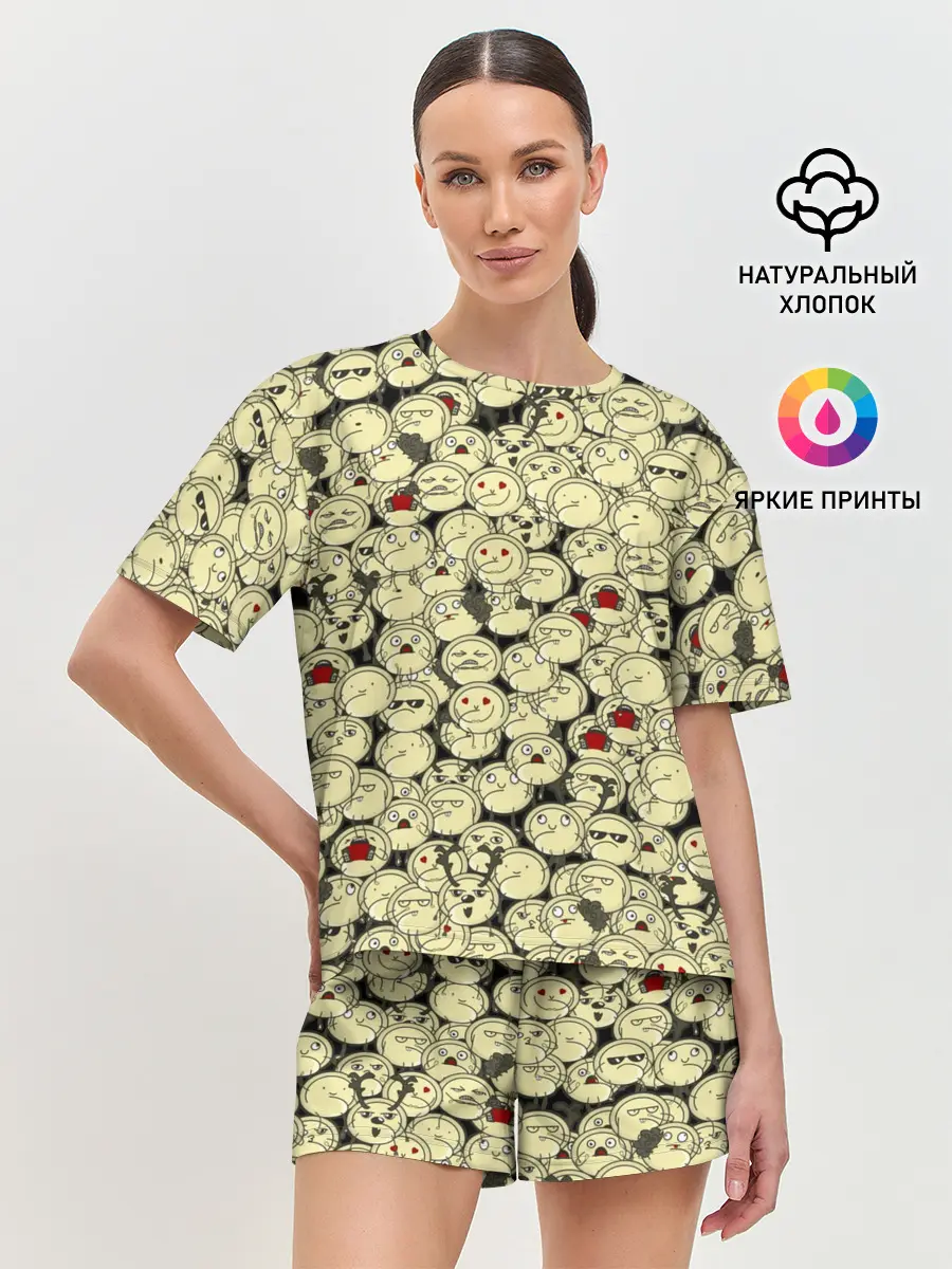 Женская пижама с шортами / Пельмени