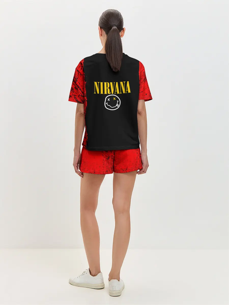 Женская пижама с шортами / КУРТ КОБЕЙН | НИРВАНА | ЛОГО
