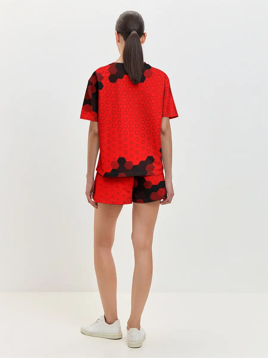 Женская пижама с шортами / Deathloop - Череп - Соты