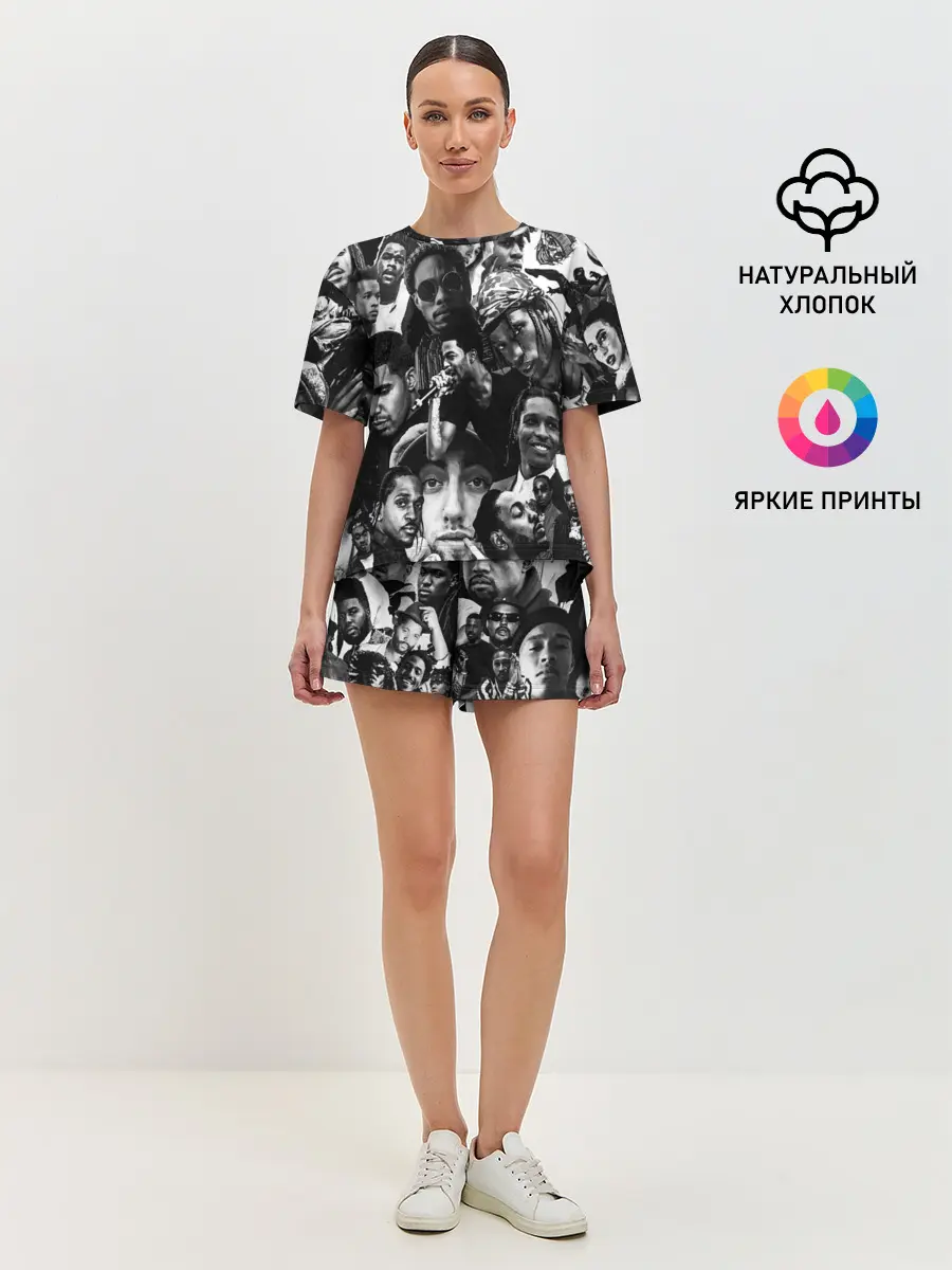 Женская пижама с шортами / Music Rap allpic
